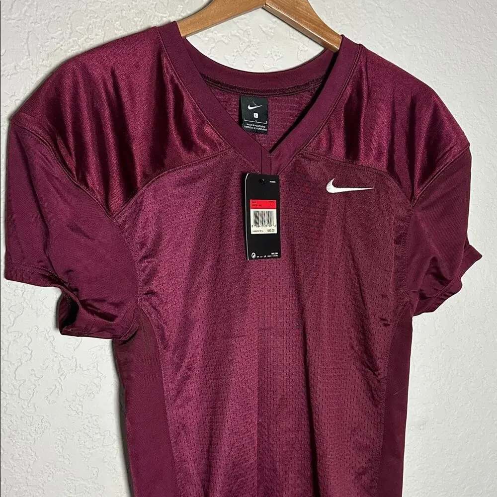 NEW Nike Burgundy Performance Jersey Mesh Boys Large NWT Football Athletic